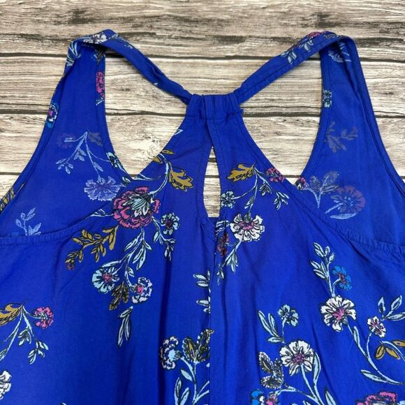 Old Navy Women's Floral Racerback Shift Dress S SM Small TALL ST Blue White Pink - Picture 6 of 11